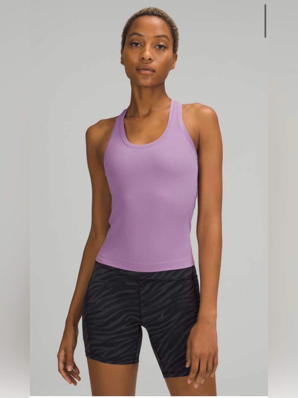 Lululemon Cool Racerback Tank Shorter Length Nulu Wisteria Purple | Size 6